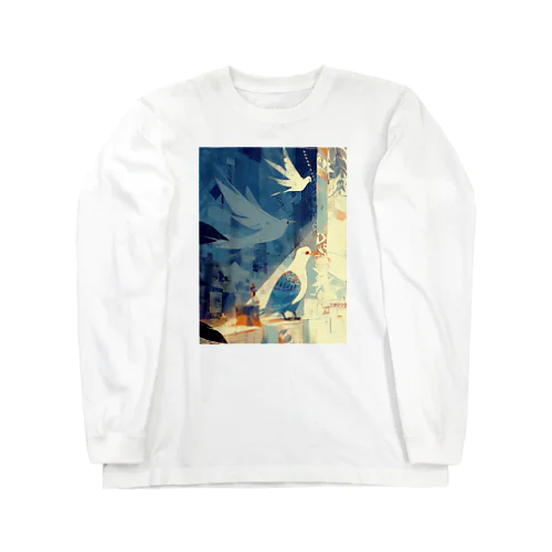 静寂の中の鳥　なでしこ1478 Long Sleeve T-Shirt