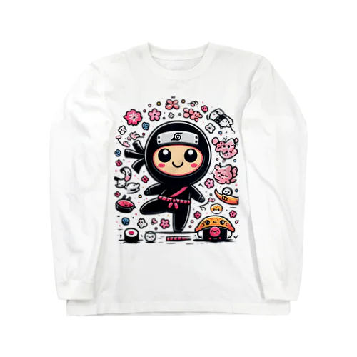 ゆるキャラ黒忍者 Long Sleeve T-Shirt