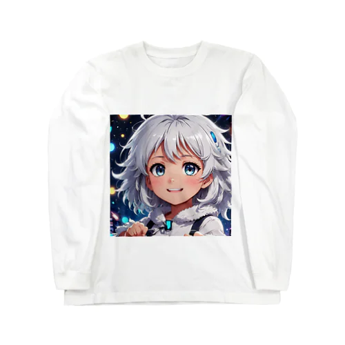 もふもふの美少女 ロングスリーブTシャツ