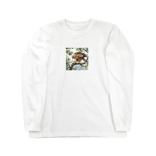 食べ物を探すタカ Long Sleeve T-Shirt