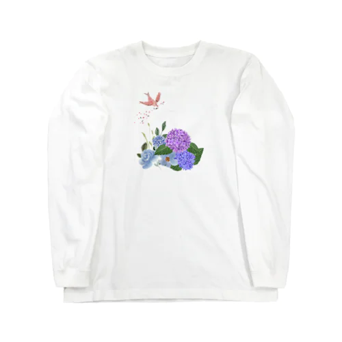 紫陽花とカッコウの舞 Long Sleeve T-Shirt