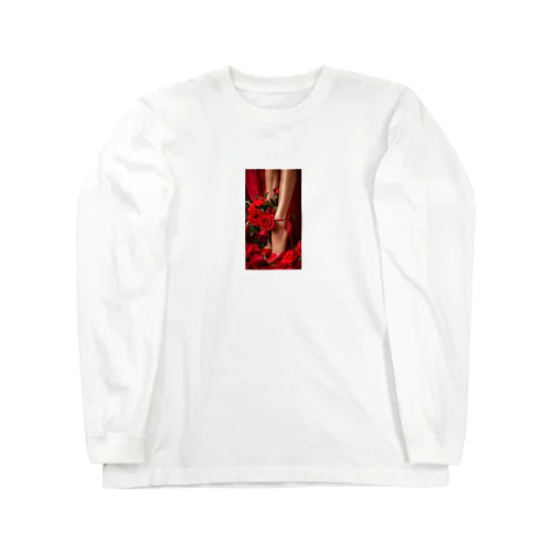 red Rose heel  ロングスリーブTシャツ