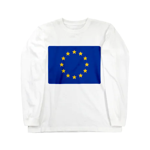 欧州旗の国旗 ロングスリーブTシャツ