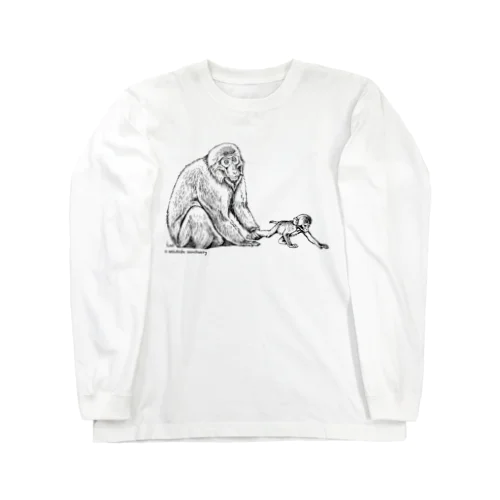 ニホンザルの親子 Long Sleeve T-Shirt