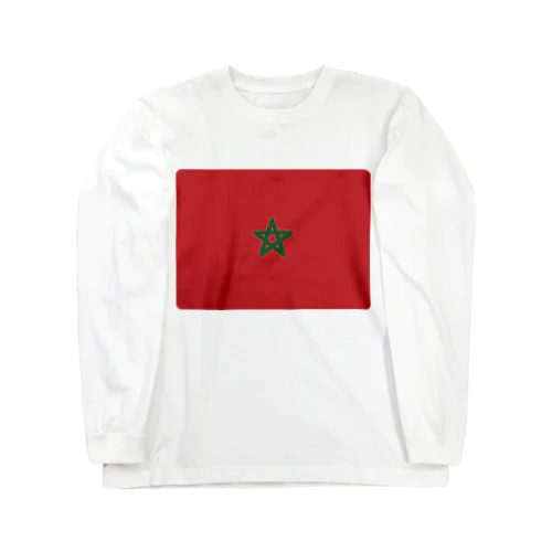 モロッコの国旗 ロングスリーブTシャツ