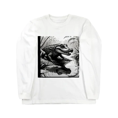 モノクロカイマン Long Sleeve T-Shirt