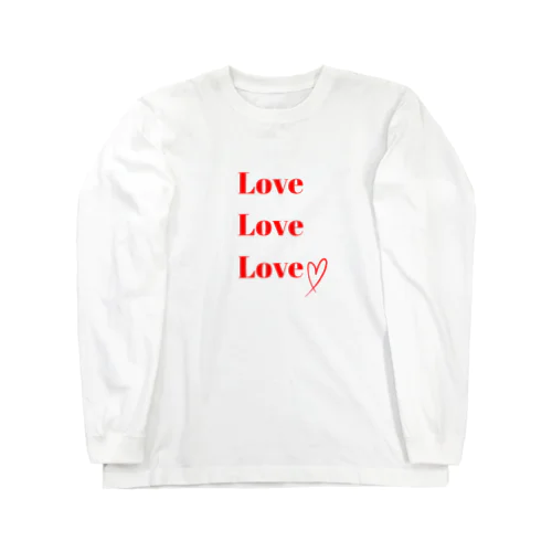 Love Love LoveロンT ロングスリーブTシャツ