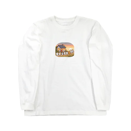 子猫のパーティーの帰り Long Sleeve T-Shirt