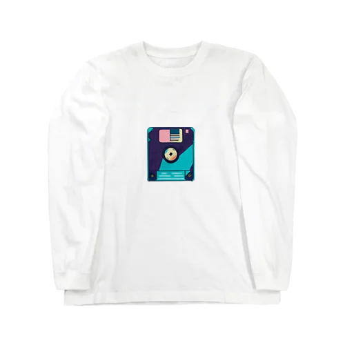 レトロなネオンフロッピー Long Sleeve T-Shirt