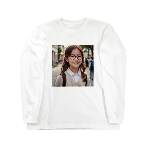 メガネの少女 Long Sleeve T-Shirt