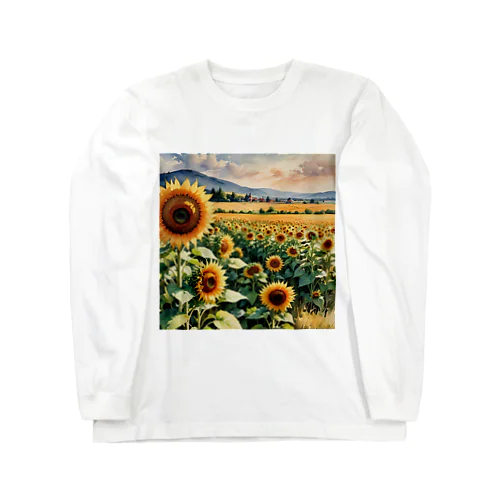 愛らしい　ひまわり Long Sleeve T-Shirt