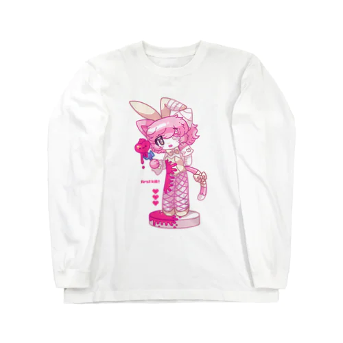 マカロン 白バニー Long Sleeve T-Shirt