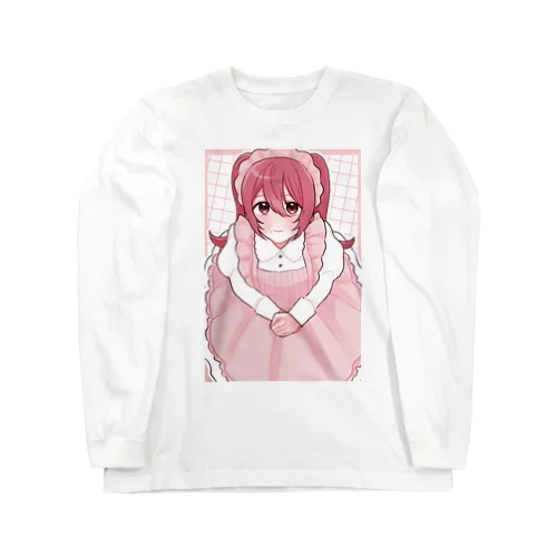 ピンク♡メイドちゃん Long Sleeve T-Shirt