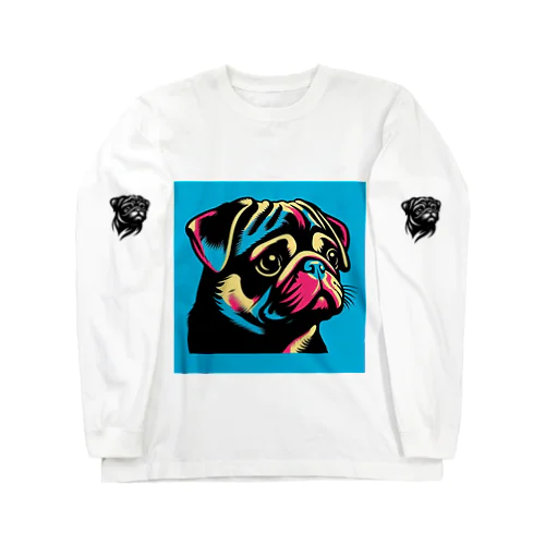 Blue Pug series ロングスリーブTシャツ