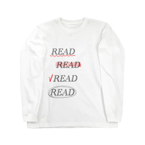 READ READ READ READ ロングスリーブTシャツ