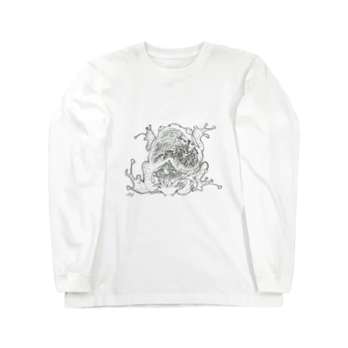 『根古水ヒメの妖カイ画』11.ツルベオトシ Long Sleeve T-Shirt