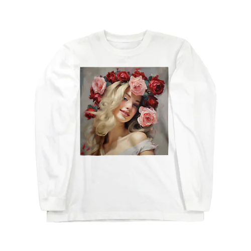 バラの花飾り　なでしこ1478 Long Sleeve T-Shirt