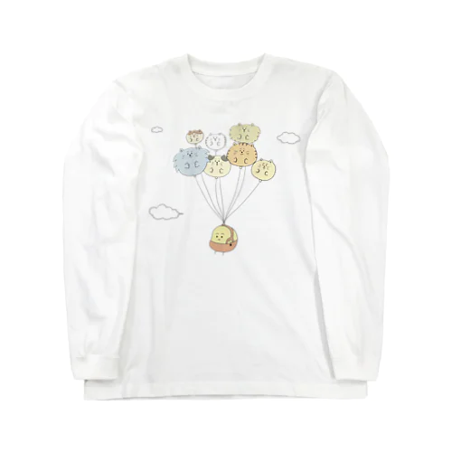 じゃがいもくん「ねこ風船」 Long Sleeve T-Shirt