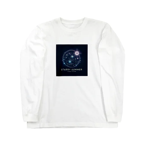 夏の星座 - 夜空を背景に夏の星座をデザインする。 Long Sleeve T-Shirt