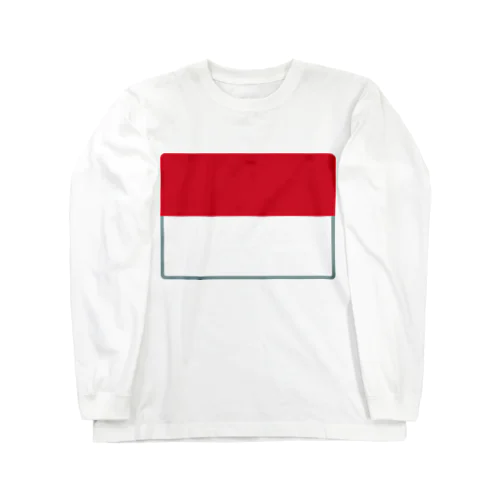 モナコの国旗 ロングスリーブTシャツ