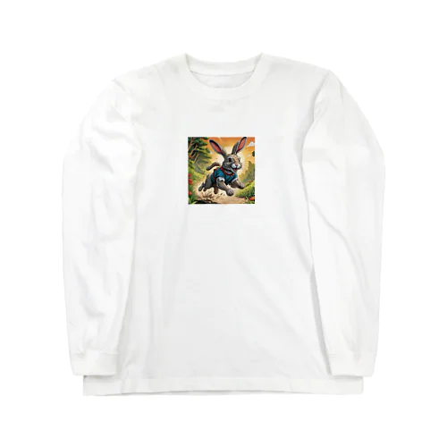 走り回るウサギ Long Sleeve T-Shirt