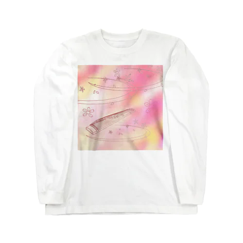 箏譜「春が来た」イメージ画像（正方形） Long Sleeve T-Shirt
