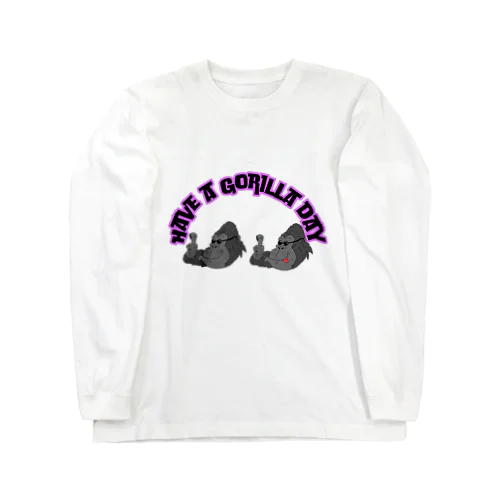 イケてるゴリラのHave a Gorilla day Long Sleeve T-Shirt