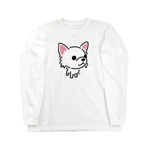 るるるんロングコートチワワ（ホワイト） Long Sleeve T-Shirt