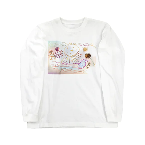 クラゲにビックリ by 5-year-old Long Sleeve T-Shirt