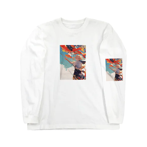 鯉のぼりを操る男の子　ラフルール　1859 Long Sleeve T-Shirt