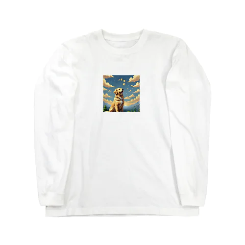 夕焼けとゴールデンレトリバー Long Sleeve T-Shirt