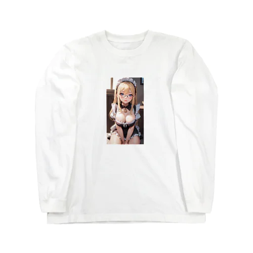 金髪美少女　七海ちゃんメイド Long Sleeve T-Shirt