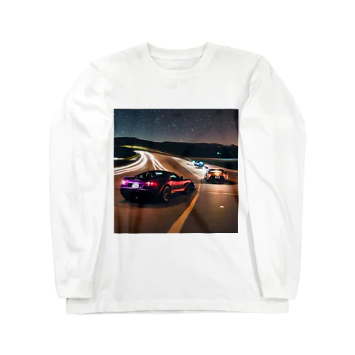 真夜中の星空レース Long Sleeve T-Shirt