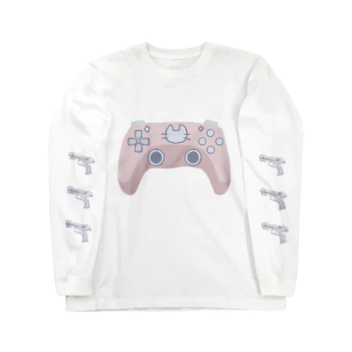 にゃんにゃん猫ゲームコントローラー Long Sleeve T-Shirt