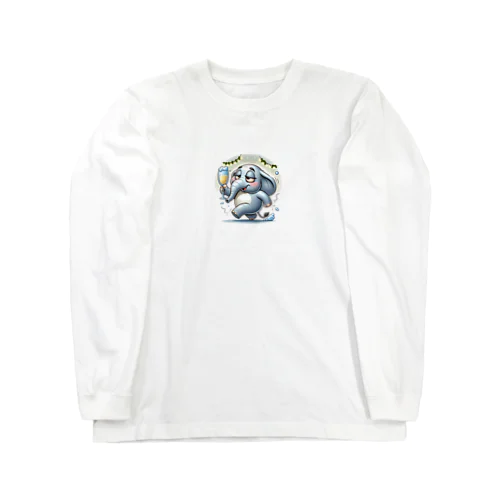 ほろ酔いゾウさん Long Sleeve T-Shirt