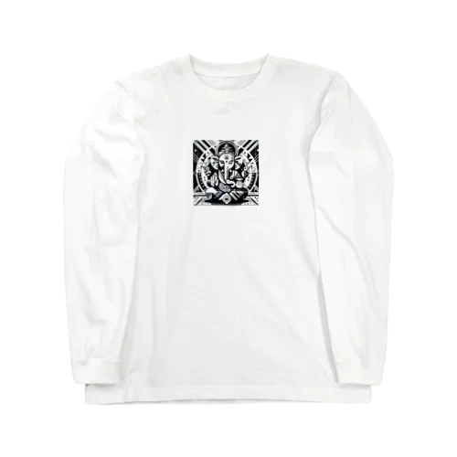 幾何学ガネーシャ Long Sleeve T-Shirt