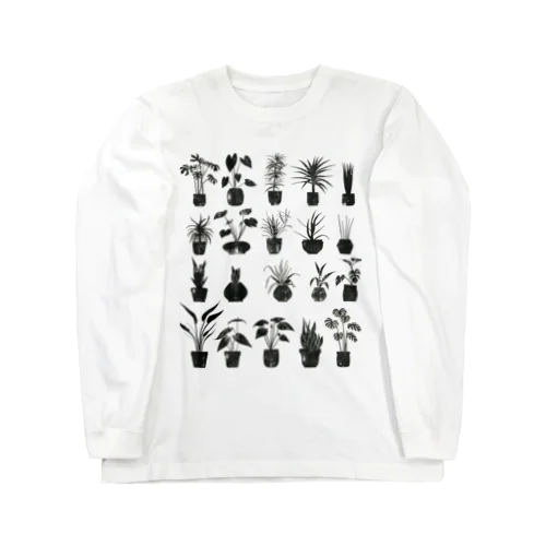 モノクロームの植物園 Long Sleeve T-Shirt