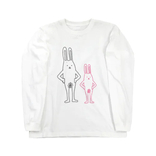 可愛い親子うさぎ！ Long Sleeve T-Shirt