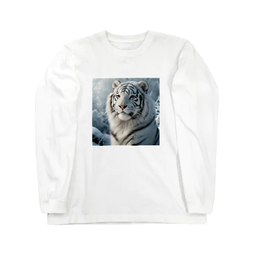 雪原の虎 ロングスリーブTシャツ