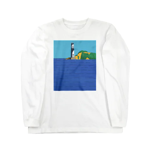灯台と海 ロングスリーブTシャツ