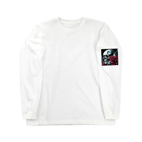 死神と薔薇（四角）AI生成 Long Sleeve T-Shirt