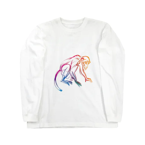 カラフルな猿 Long Sleeve T-Shirt