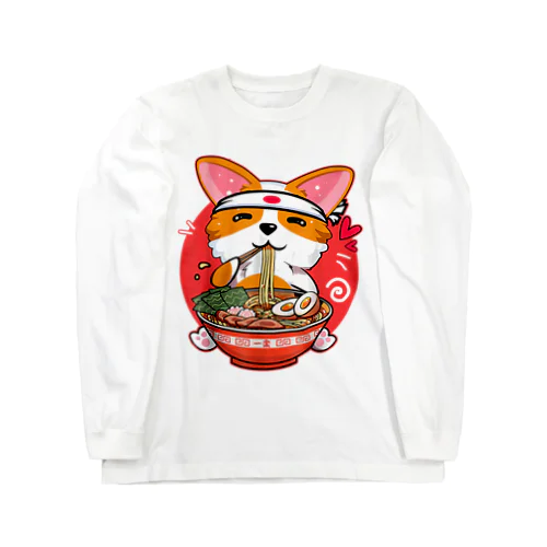 このかわいいコーギーは、ラーメンとアニメが大好きな日本のマンガ愛好家への素敵な贈り物です。 Long Sleeve T-Shirt