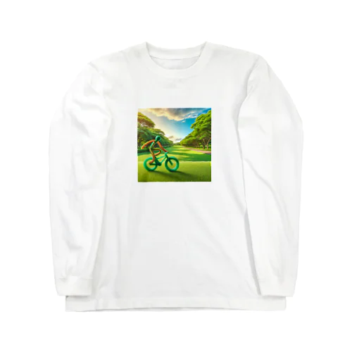 人型輪ゴム【サイクリング】 Long Sleeve T-Shirt