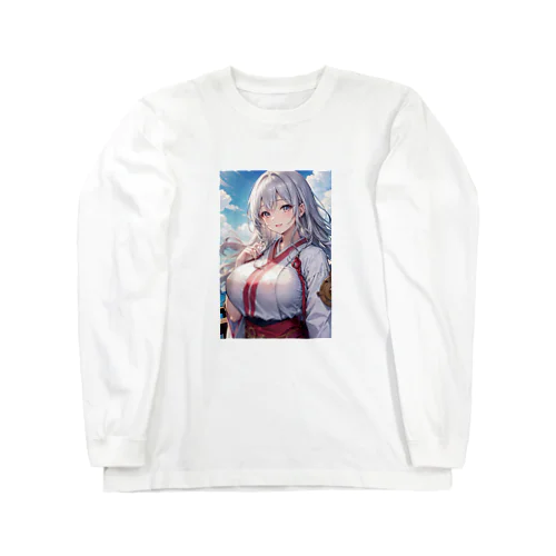 巫女姿のママ Long Sleeve T-Shirt