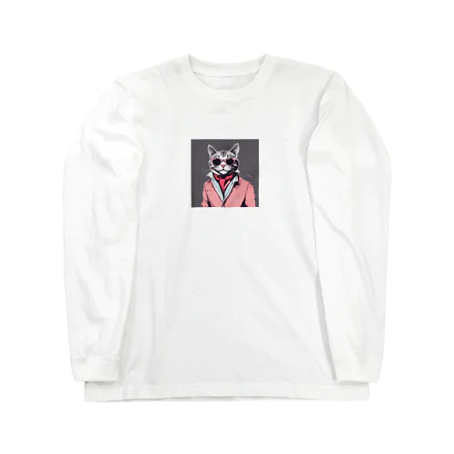 ダンディーねこさん Long Sleeve T-Shirt