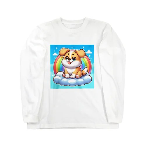 雲に乗った犬 ロングスリーブTシャツ