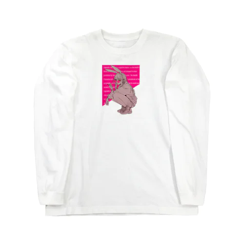 smoking bunny girl Long Sleeve T-Shirt