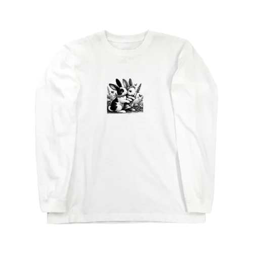 シンプルにかわいいウサギのグッズ Long Sleeve T-Shirt