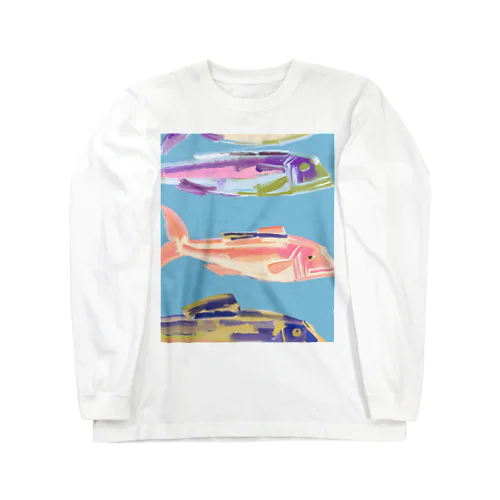 古代魚と目が合う ロングスリーブTシャツ